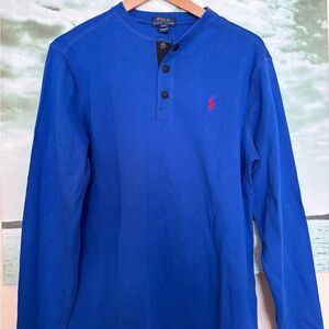 Ralph Lauren Big Boy  Royal Blue Long Sleeve Henley brand new with tag